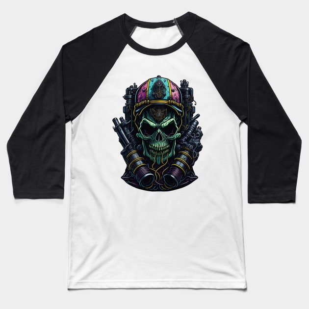 Cyborg Heads S02 D44 Baseball T-Shirt by Houerd